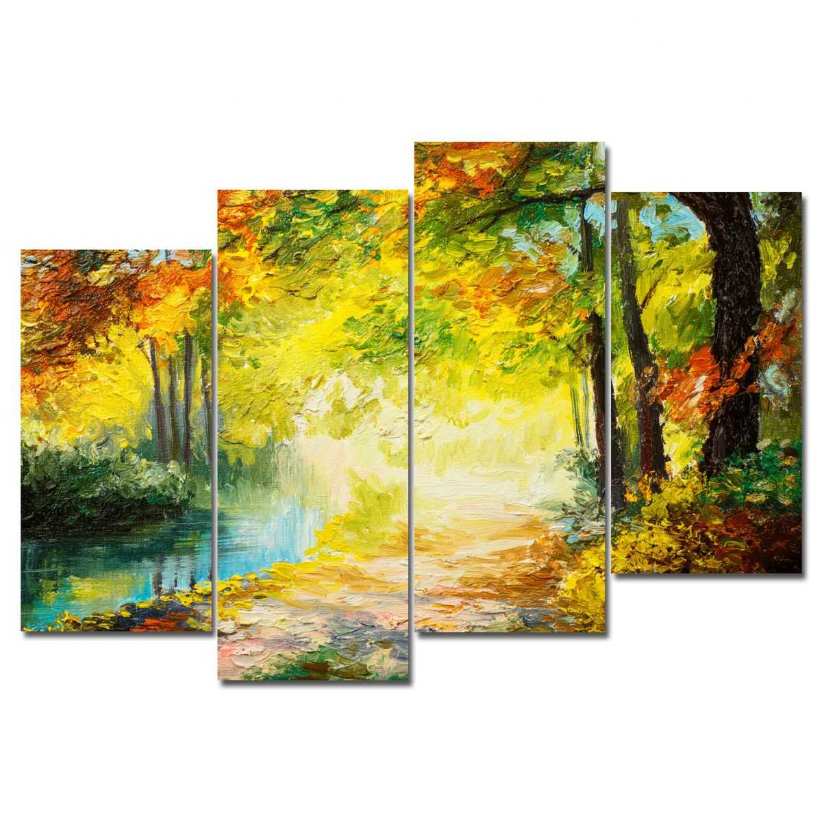 Картина модульная на холсте Осенний лес - 140х90 см