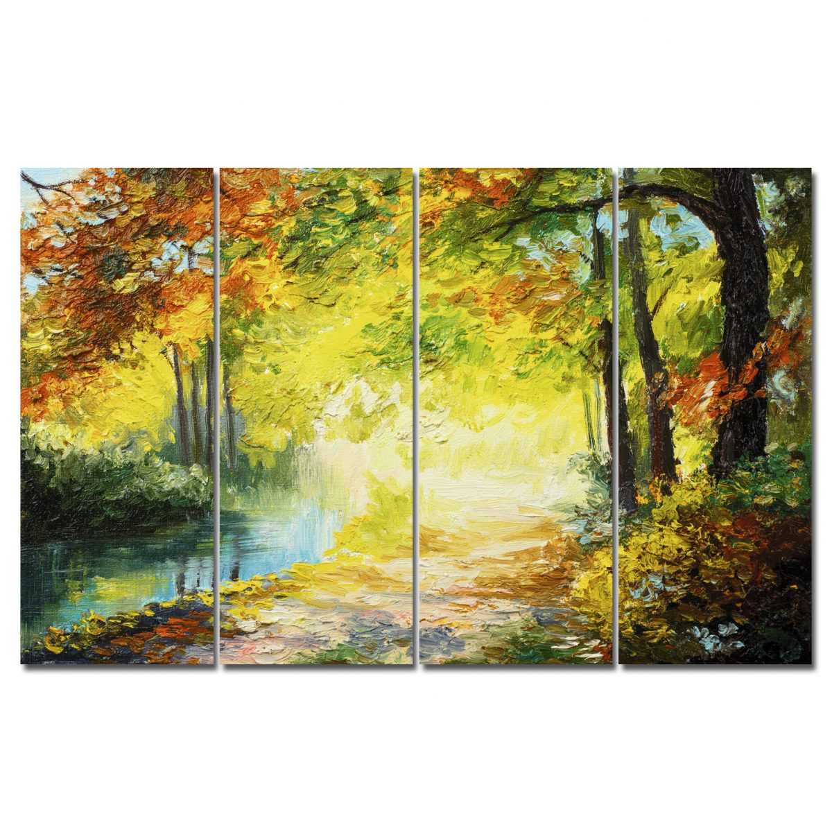 Картина модульная на холсте Осенний лес - Лина и Ко