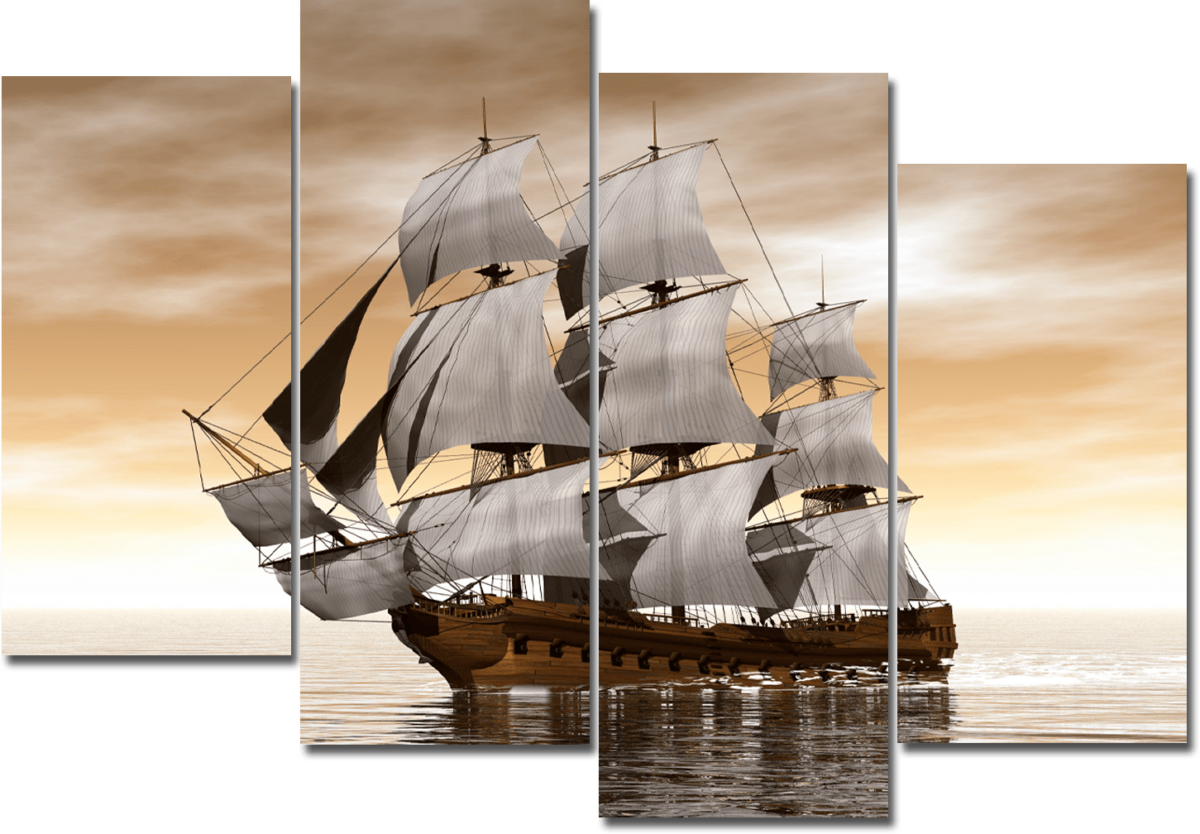 Картина модульная на холсте Корабль