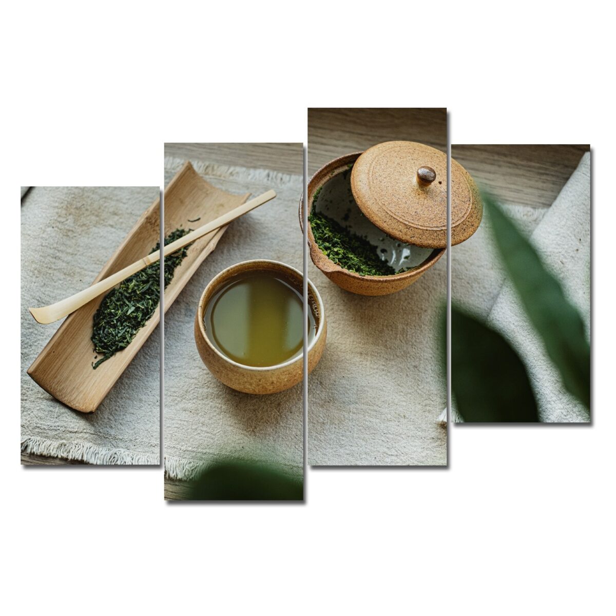 Картина модульная на холсте Зеленый чай